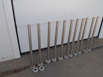 11 Edelstahlpfosten Geländerpfosten Reling zur Bodenmontage