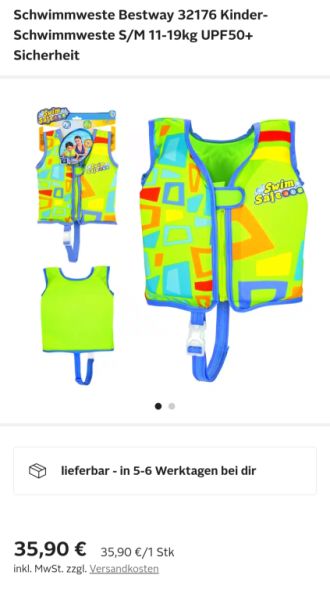 2 chalecos salvavidas para niños