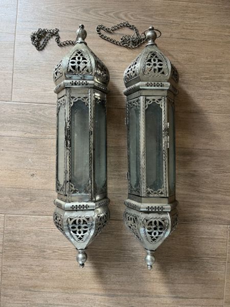 2 lámparas colgantes orientales