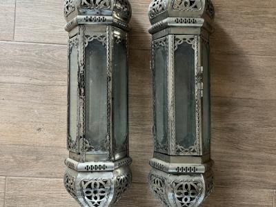 2 lámparas colgantes orientales