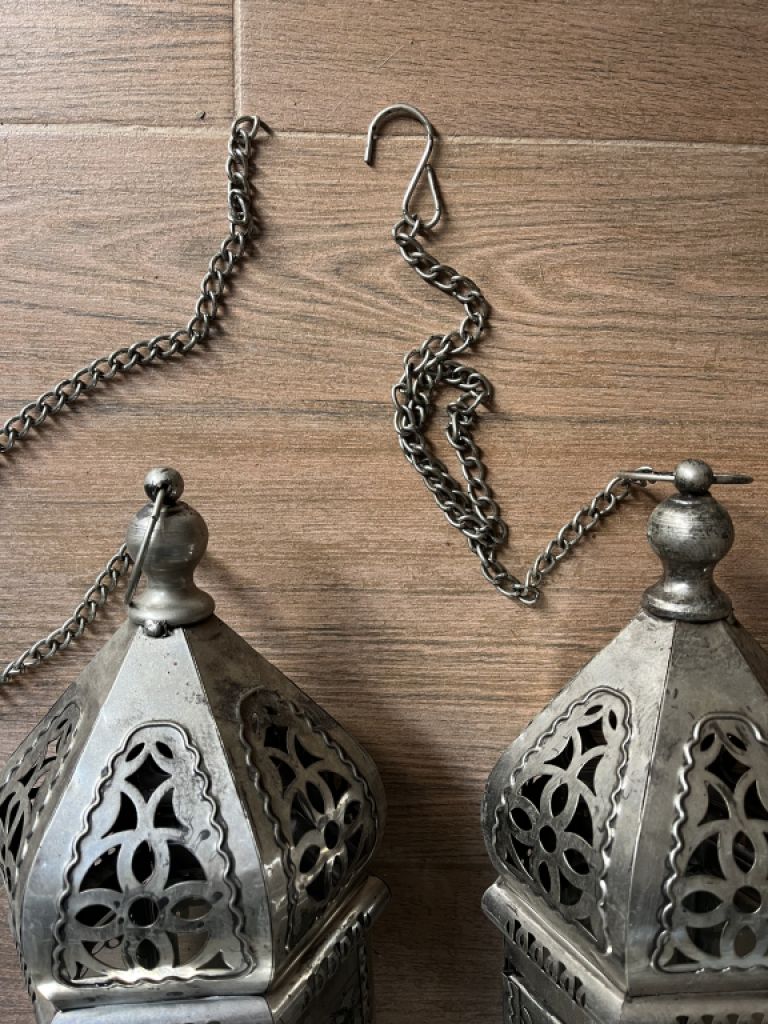 2 lámparas colgantes orientales