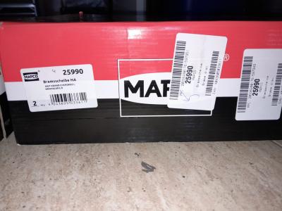 2 Pakete á 2x Bremsscheiben für die Hinterachse, MAPCO 25990 für JEEP Wrangler und Cherokee