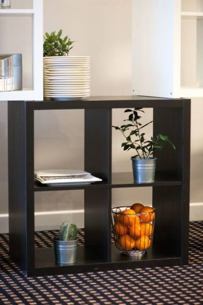 2 uds. estanterías KALLAX, marrón oscuro, 77x77 cm