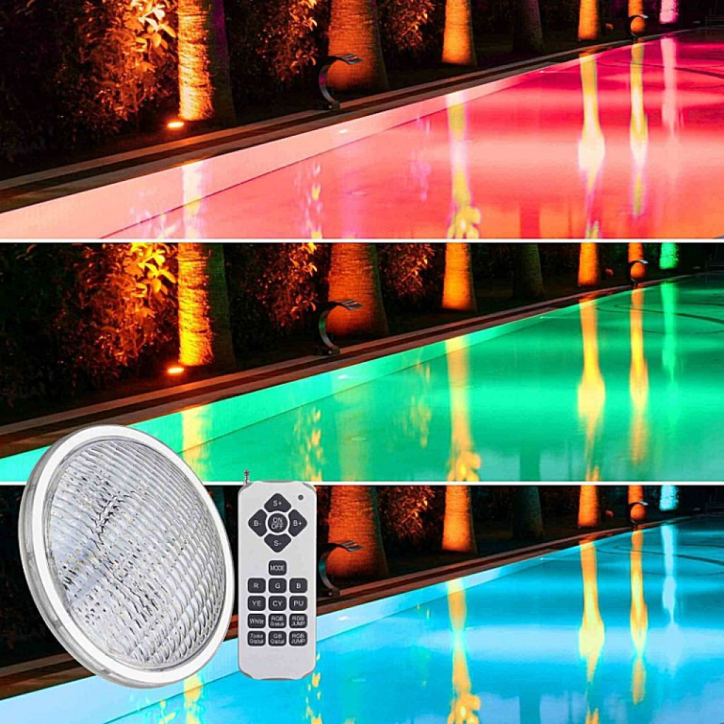 2 Stück neue RGB LED-Pool-Scheinwertfer in OVP,  12 V AC – 24 W