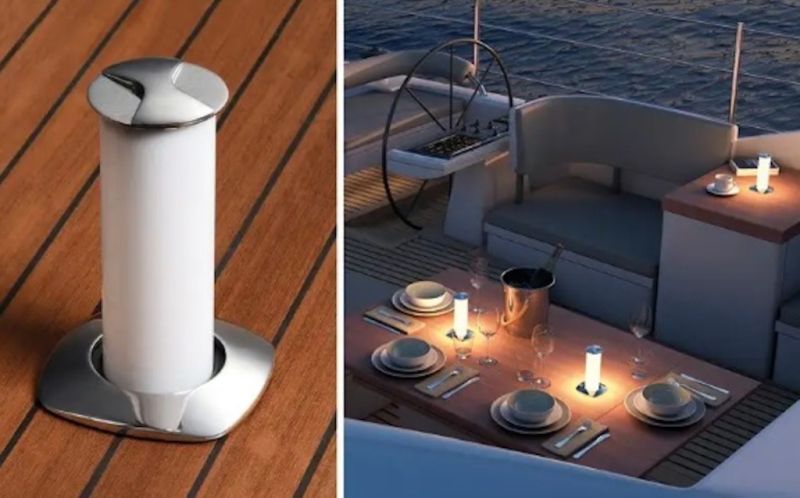 2 x Osculati Lámpara de Mesa LED Retráctil Aurora OSC-13.448.00