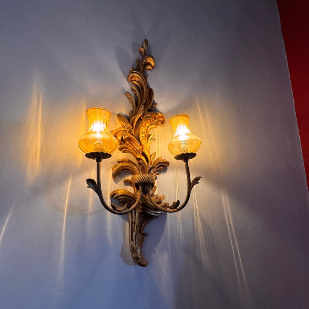 4 lámparas de pared antiguas