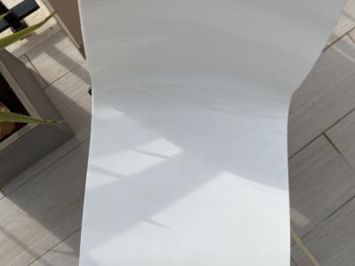 4 sillas de comedor/cocina de alta calidad blanco/vidrio ahumado