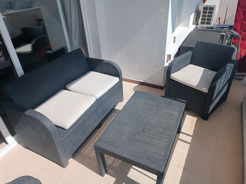 Conjunto lounge de 4 piezas en polyrattan