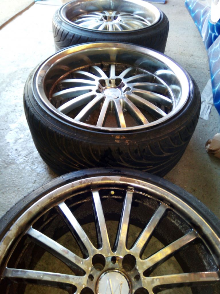 4 ruedas de aluminio croked Flain CrossFire Mansorey completo