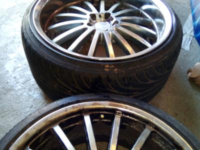 4  vercromte Aluminium Flegen Crossfire Mansorey Kompletträder