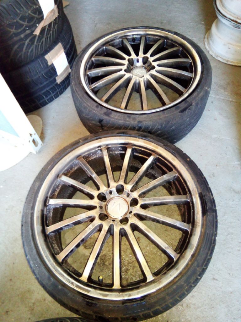 4  vercromte Aluminium Flegen Crossfire Mansorey Kompletträder