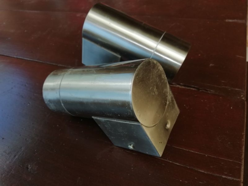 6 lámparas de acero inoxidable - montaje en techo o pared posible