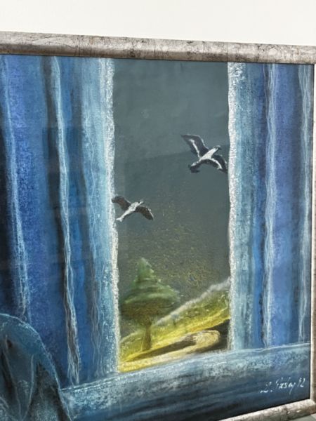 Abstract ART originally signed Simon Presley ca. 86 x 65 cm framed