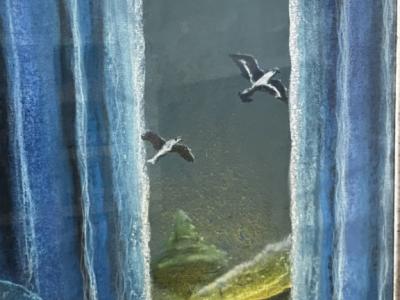 Abstract ART originally signed Simon Presley ca. 86 x 65 cm framed