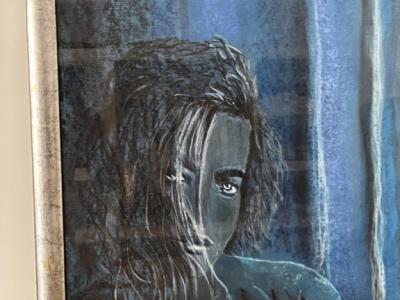 Abstract ART originally signed Simon Presley ca. 86 x 65 cm framed