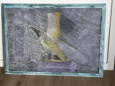 Abstract Art Champagne Glass 70 x 100