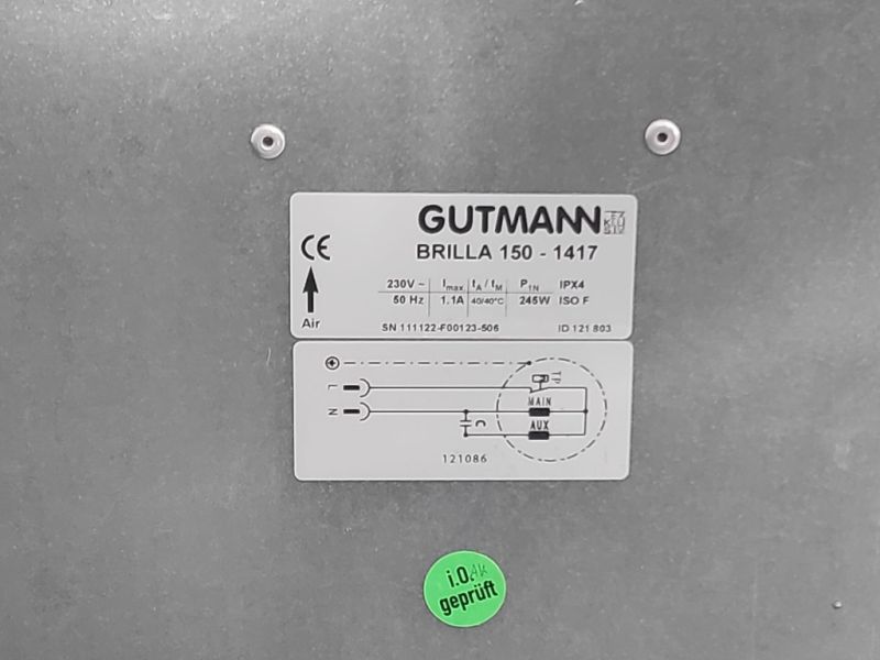 Campana extractora Gutmann - Modelo BRILLA