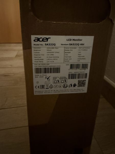 Acer SA322Q Monitor 31.5 Zoll
