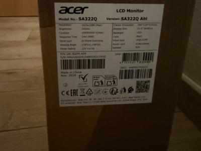 Acer SA322Q Monitor 31.5 Zoll