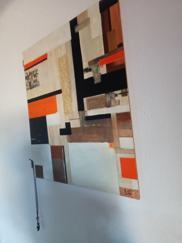 ACRYLMALEREI - Braun - orangefarben