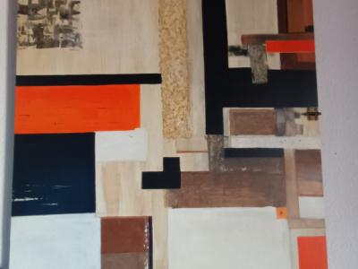 ACRYLIC PAINTING - Brown - Orange