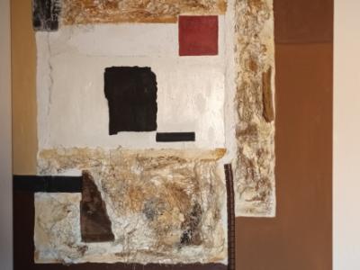 Imagen acrílica con materiales naturales