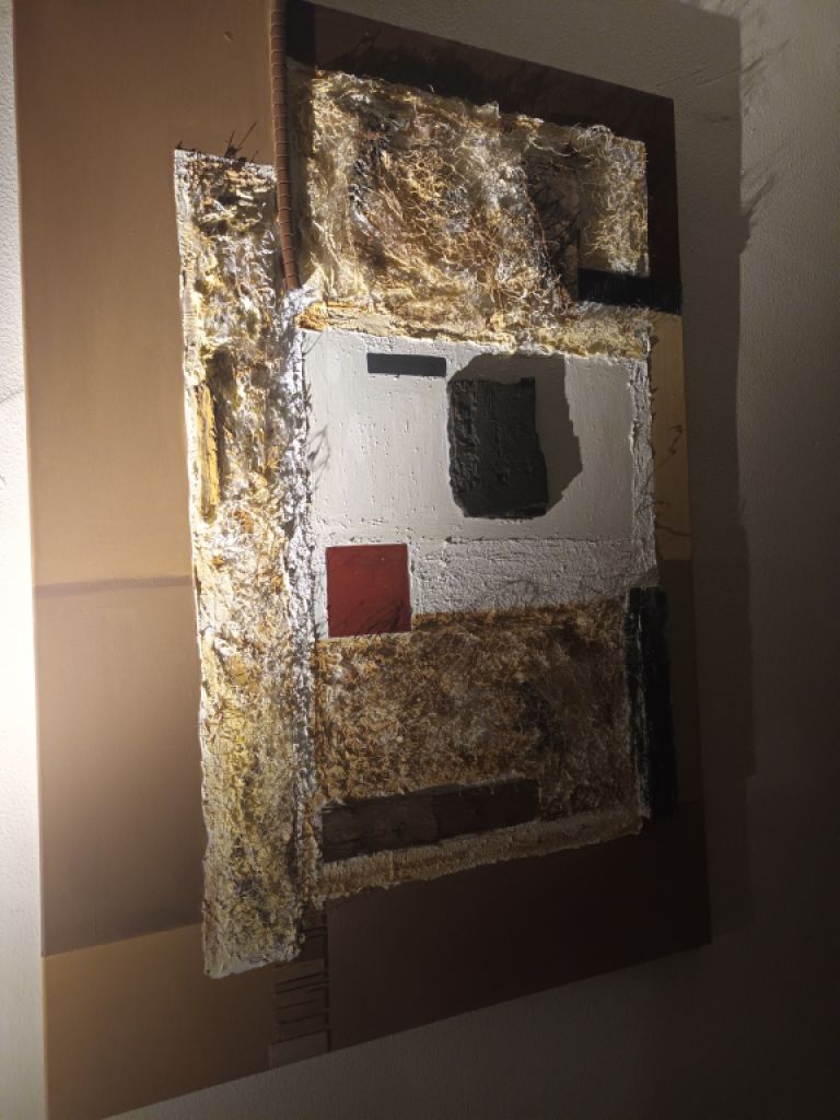 Imagen acrílica con materiales naturales