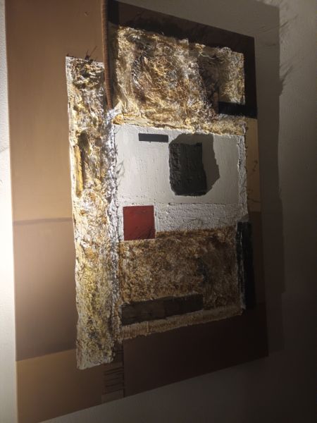 Imagen acrílica con materiales naturales