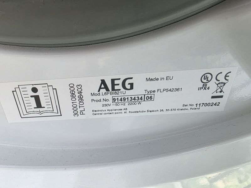 Lavadora AEG 6000 Series Lavamat ProSense 8kg