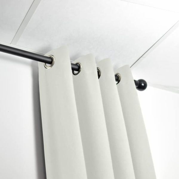 Acoustic curtain by ACOUSPANEL, white/cream