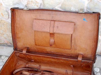 Maleta vieja Maleta de cuero genuino Maleta de viaje vintage