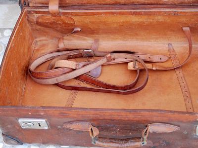 Maleta vieja Maleta de cuero genuino Maleta de viaje vintage