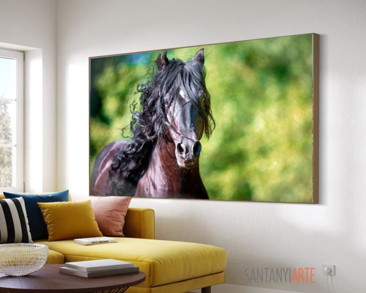 Andalusisches Pferd - Kunst auf Leinwand   170x100cm