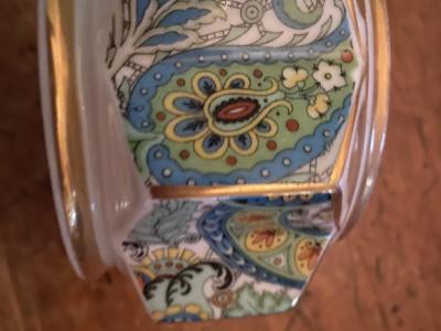 Caja antigua con tapa porcelana de Weimar