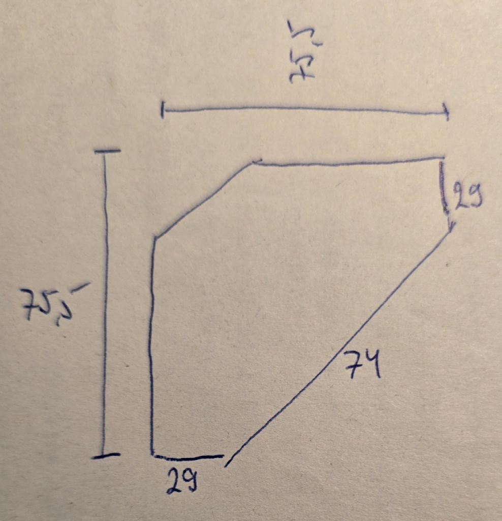 Armario de esquina antiguo en nogal, Louis Seize