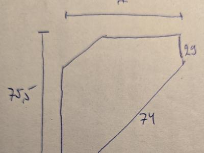 Armario de esquina antiguo en nogal, Louis Seize