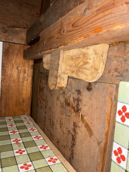 Armario antiguo de madera de cerezo – trabajo artesanal macizo, original, c. s. XIX – desmontable