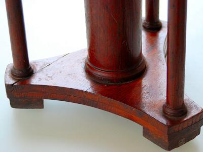 Antique piano stool (circa 1900) – Solid oak – Spindle in perfect condition
