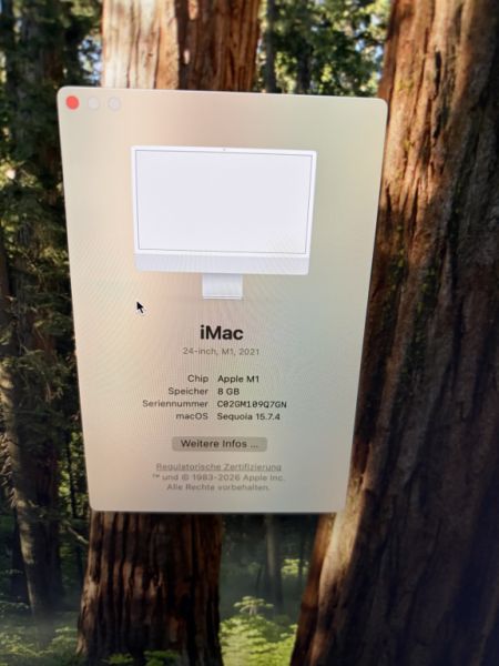 Apple iMac 24” (2021) – 8GB RAM, 256GB SSD – Excelente estado