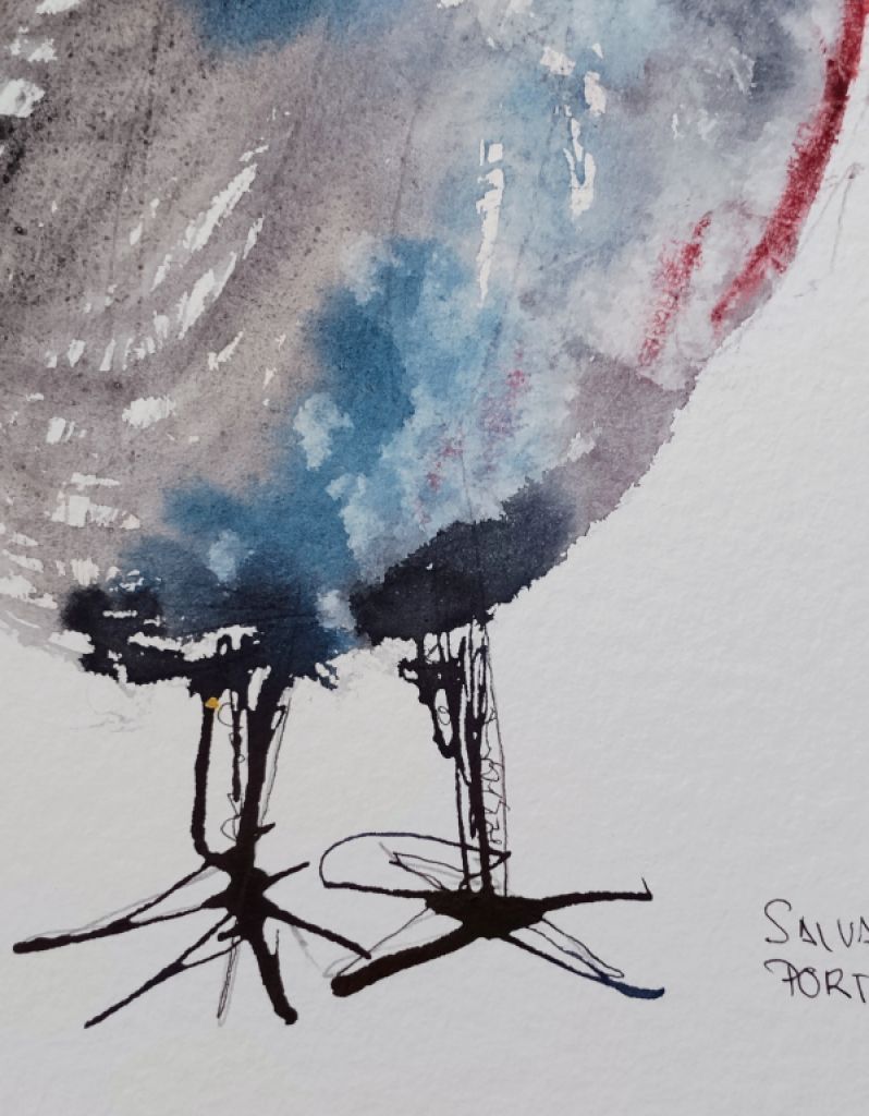 Rooster watercolor