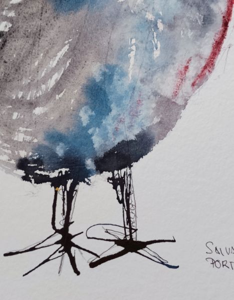 Rooster watercolor