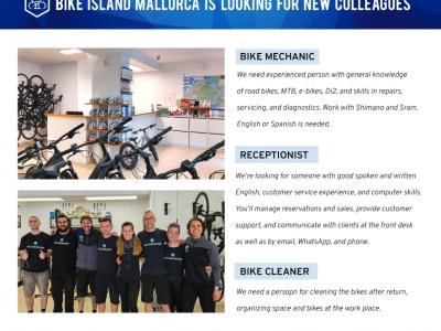 Trabajo en una tiende de bicicletas alquileres en Puerto Pollensa