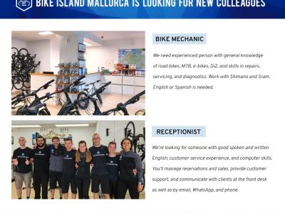 Trabajo en una tiende de bicicletas alquileres en Puerto Pollensa