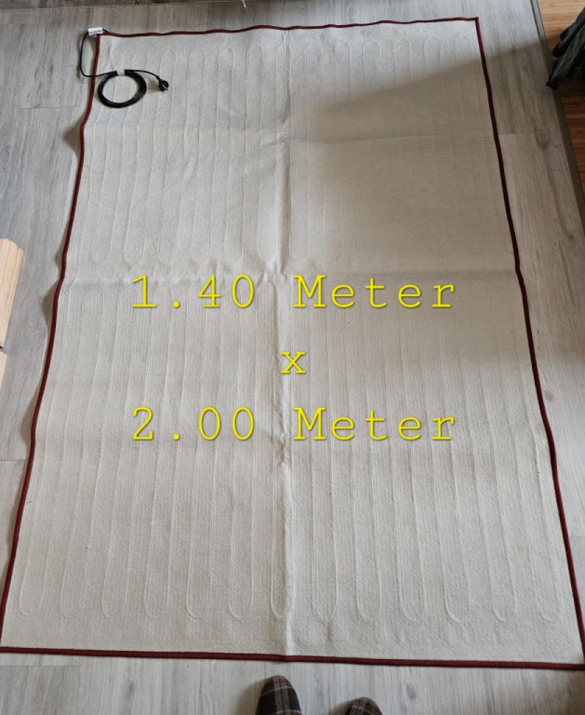 Cama de invitados inflable + manta calefactora para alfombra