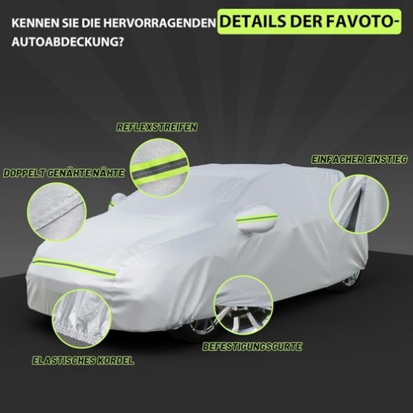 Autoabdeckung Vollgarage Auto Abdeckplane Staubdicht Wasserdicht Autohülle Autoplane Winter & Sommer
