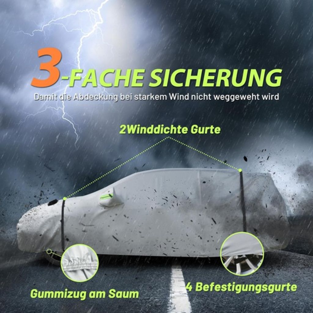 Autoabdeckung Vollgarage Auto Abdeckplane Staubdicht Wasserdicht Autohülle Autoplane Winter & Sommer