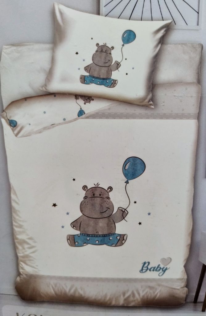 Baby Bettwäsche Happy Hippo, 1 Set, Originalverpackt