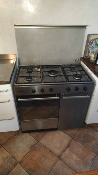 Horno con placas de cocina a gas