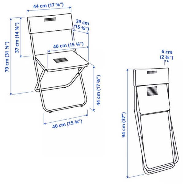 Conjunto de balcón - mesa y silla