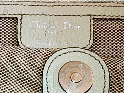 Beige Cannage Canvas-Einkaufstasche von Christian Dior